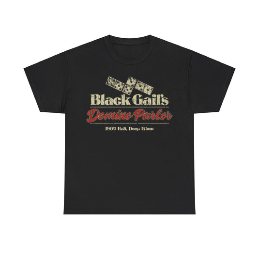 Black Gails Domino Parlor Deep Ellum Texas T-shirt