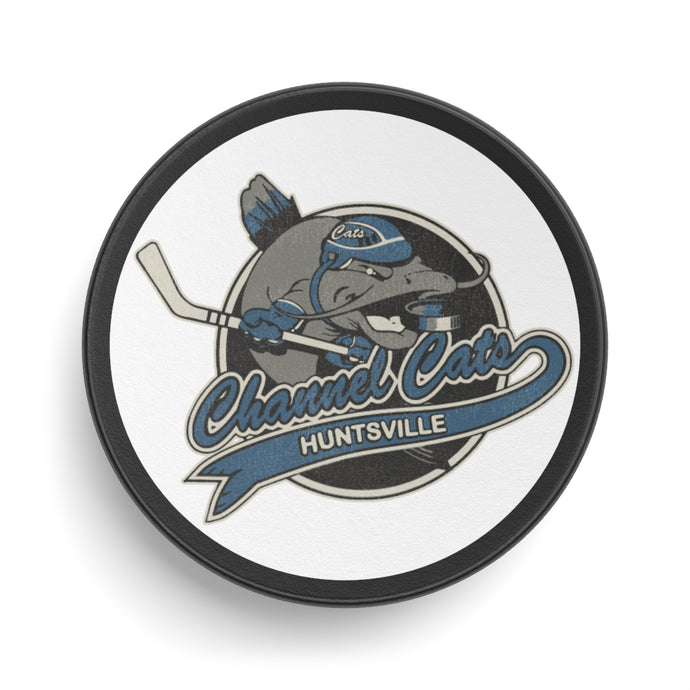 Huntsville Channel Cats Nostalgic Logo Hockey Puck