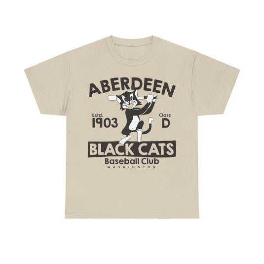 Aberdeen Washington 1903 Black Cats Baseball T-shirt