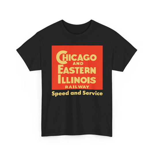 Chicago Eastern Illinois Speed Service Railroad Logo Train T-Shirt