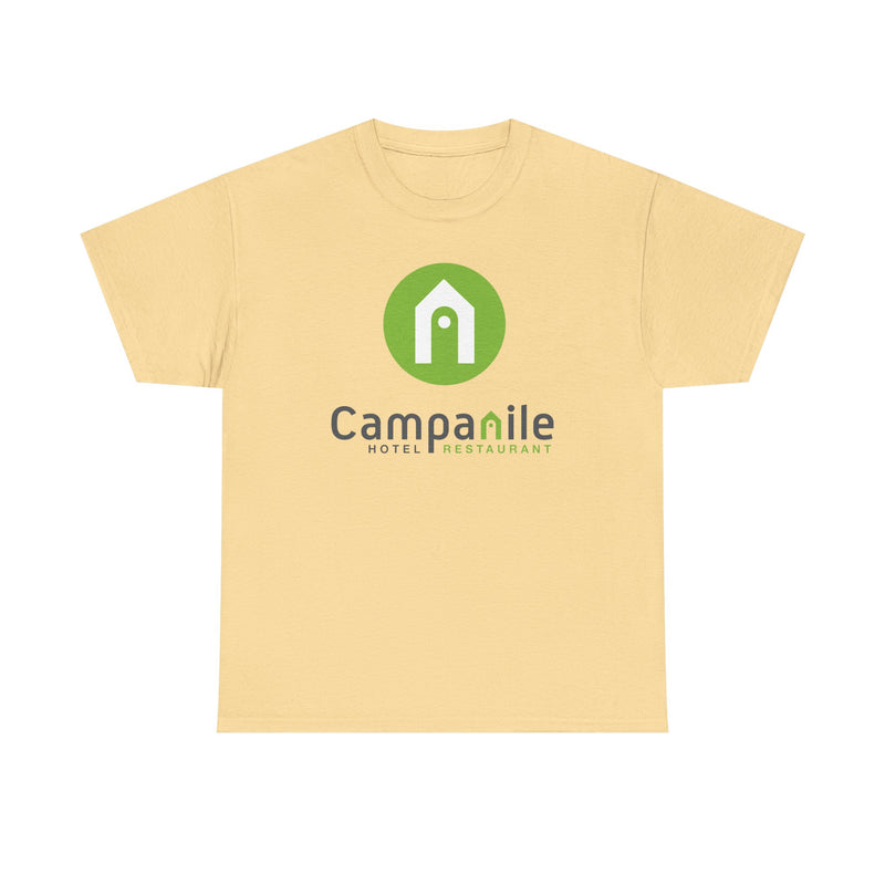 Load image into Gallery viewer, Campanile Restaurant T-Shirt - Fine Dining Industry Defunct Logo Tee

