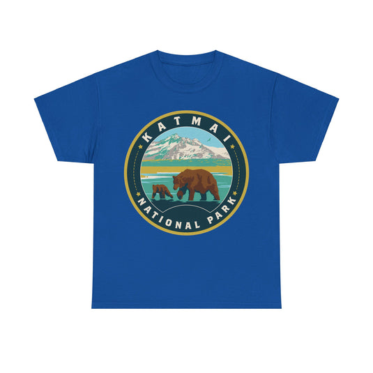 Katmai National Park Alaska Round Logo T-shirt