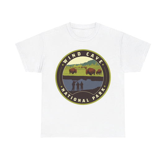 Wind Cave National Park South Dakota Round Logo T-shirt