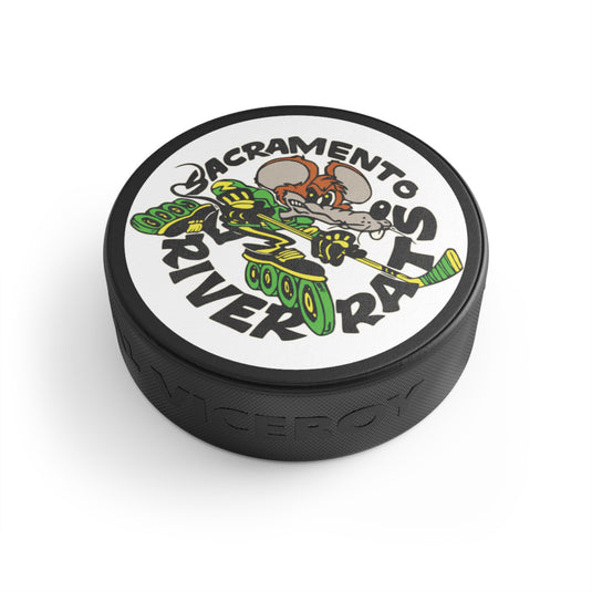 Sacramento River Rats Roller Nostalgic Logo Hockey Puck
