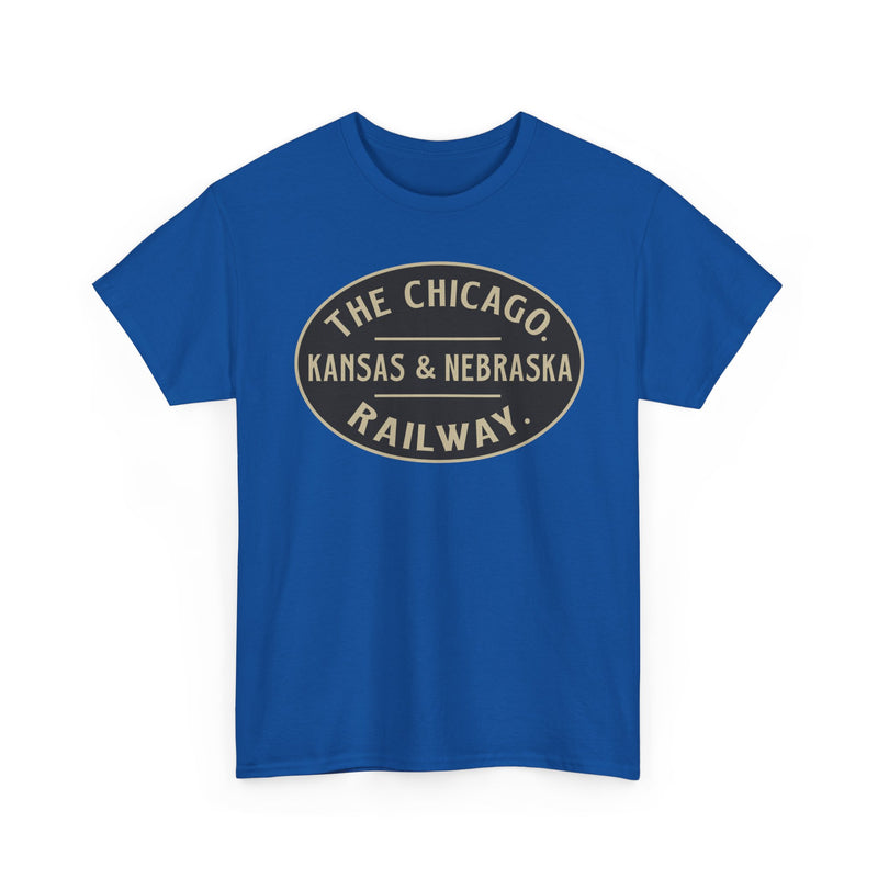 Load image into Gallery viewer, Chicago Kansas Nebraska Railway Vintage Railroad Logo T-Shirt
