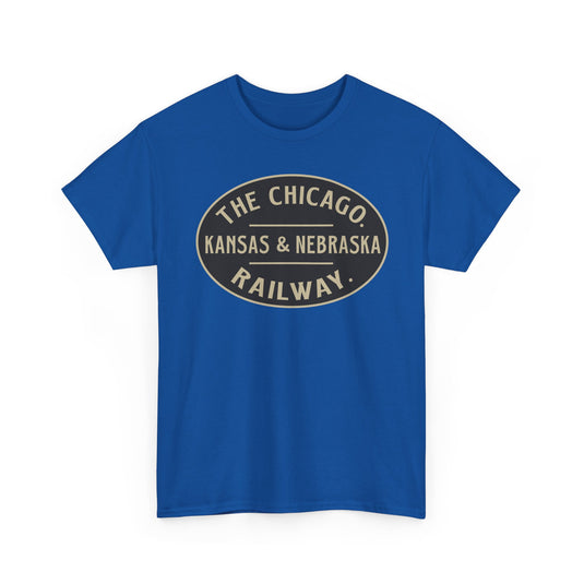 Chicago Kansas Nebraska Railway Vintage Railroad Logo T-Shirt