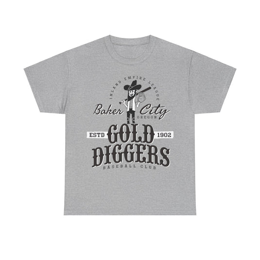 Baker City Gold Diggers Est 1902 Oregon Baseball T-shirt