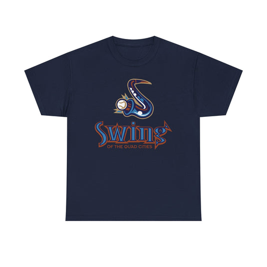 Swing of the Quad Cities Iowa Baseball 2004-2007 T-shirt