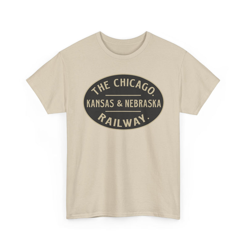 Load image into Gallery viewer, Chicago Kansas Nebraska Railway Vintage Railroad Logo T-Shirt
