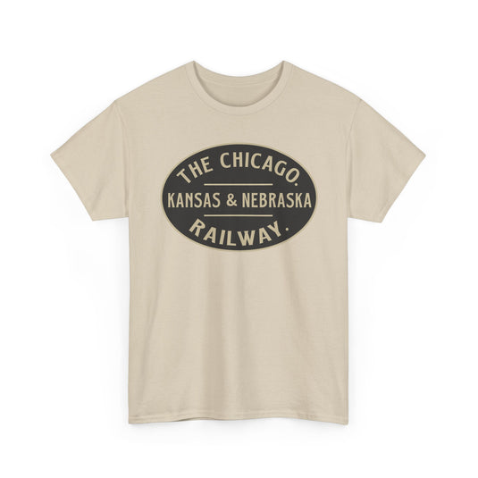 Chicago Kansas Nebraska Railway Vintage Railroad Logo T-Shirt