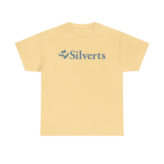 Silverts T-Shirt Blue Senior Care Adaptive Clothing Brand Logo Tee