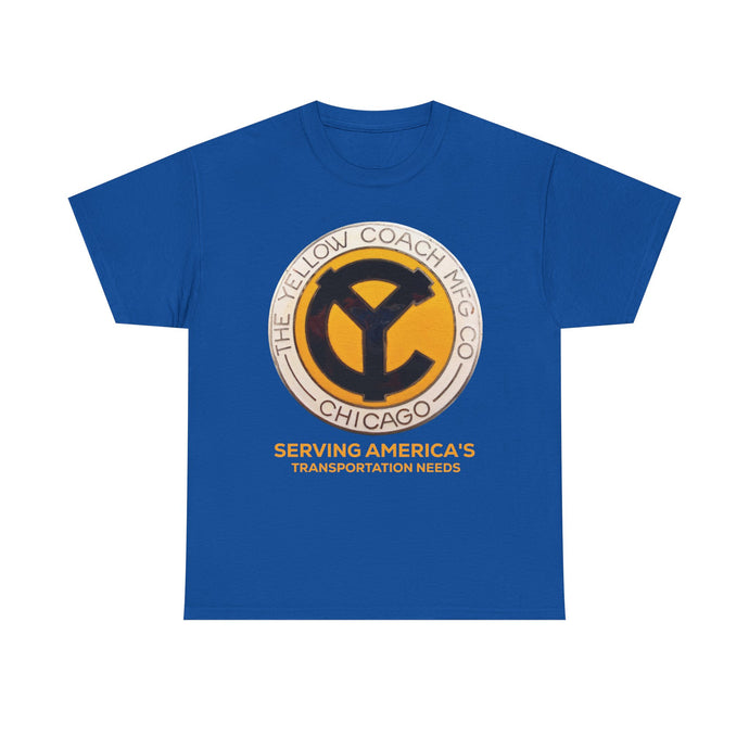 The Yellow Coach Mfg Co Chicago Serving America's Transportation Needs Vintage Logo T-shirt