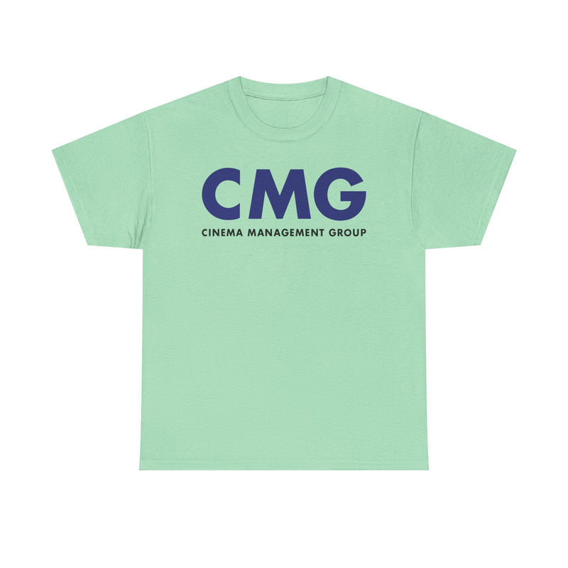 Load image into Gallery viewer, Cinema Management Group CMG T-Shirt Bankrupt Movie Theater Logo Tee
