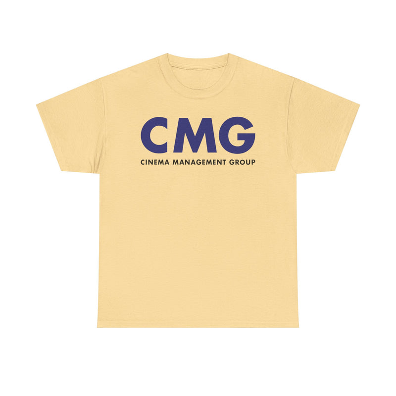 Load image into Gallery viewer, Cinema Management Group CMG T-Shirt Bankrupt Movie Theater Logo Tee
