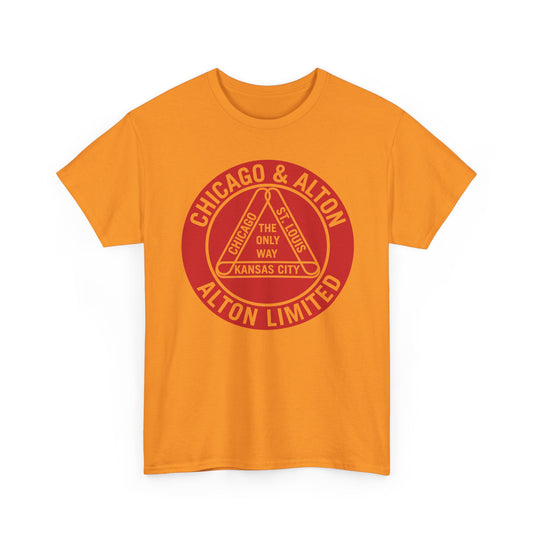 Chicago Alton Only Way Triangle Railroad Logo Vintage Train T-Shirt