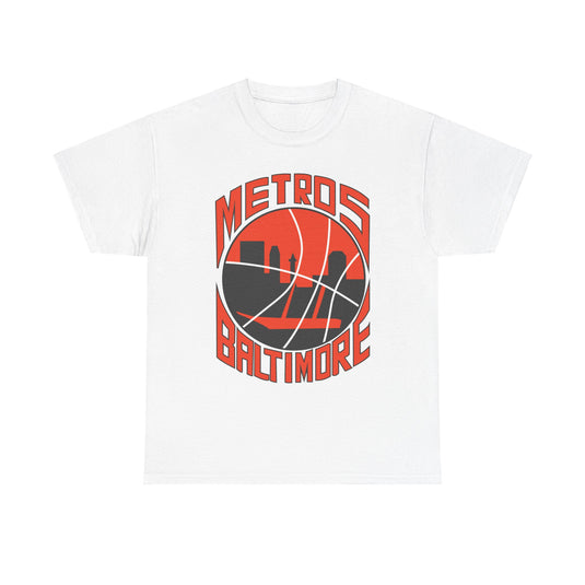 Baltimore Metros Maryland Continental Basketball Association 1978-1979 T-shirt