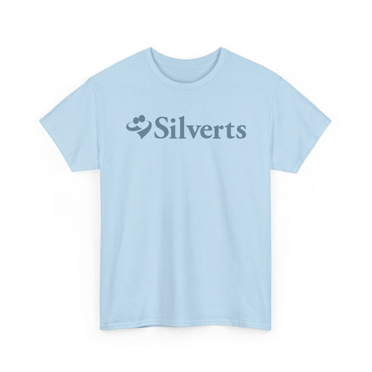 Silverts T-Shirt Blue Senior Care Adaptive Clothing Brand Logo Tee