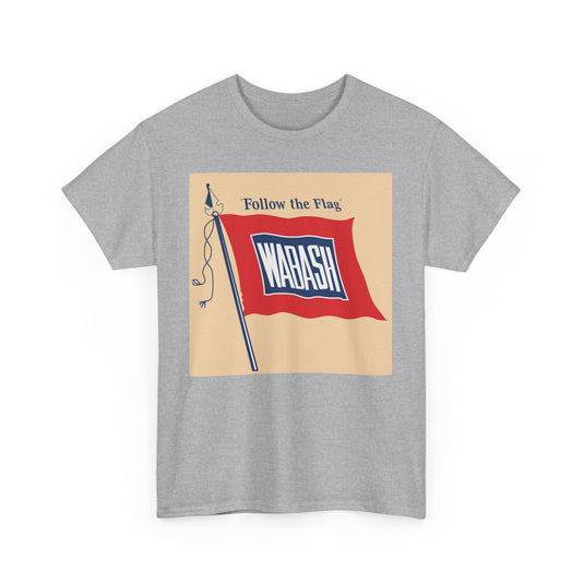 Wabash Follow The Flag Vintage Railroad Logo Train T-Shirt