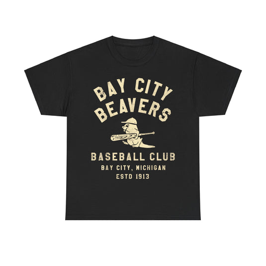 Bay City Beavers Michigan Nostalgic Retro Baseball T-shirt