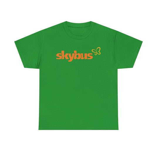 Skybus Australian Low Cost Carrier Orange Butterfly Logo Airline T-shirt