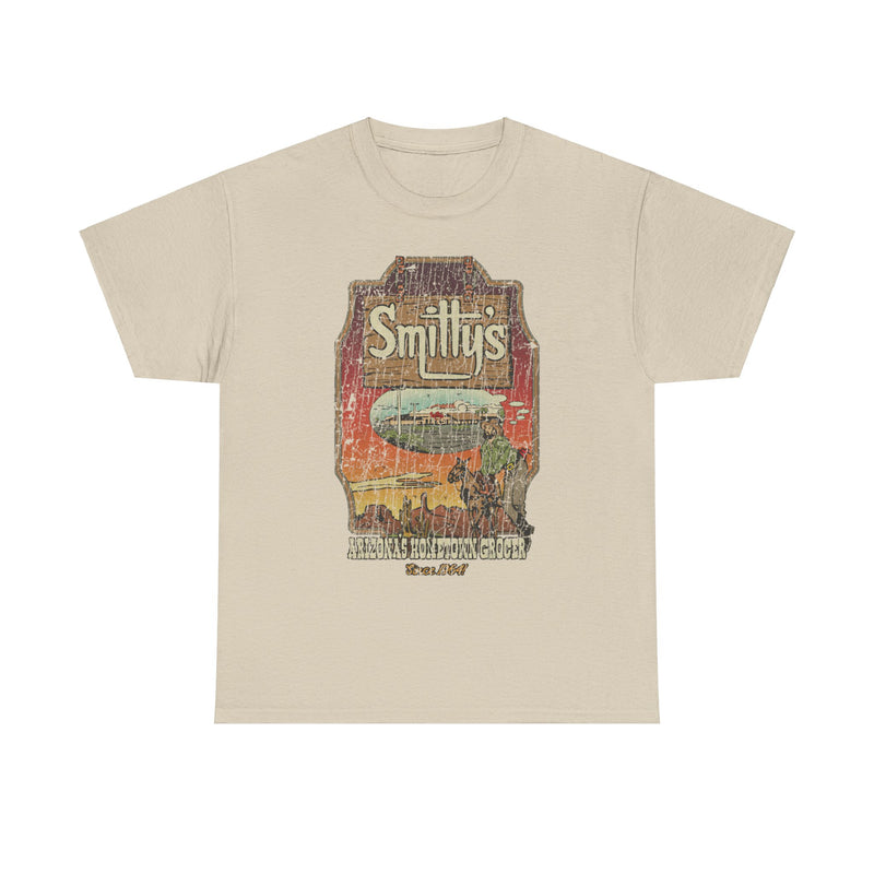 Load image into Gallery viewer, Smittys Arizona Sunset 1964 Grocery Cowboy T-shirt
