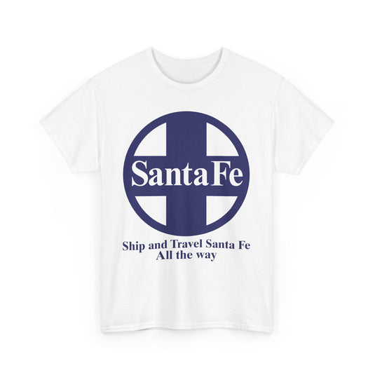 Santa Fe Cross Logo Ship Travel Railroad Vintage Train T-Shirt
