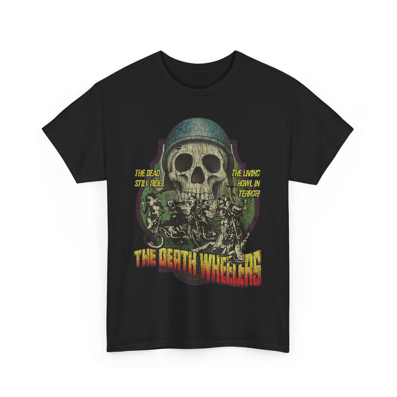 Load image into Gallery viewer, The Death Wheelers 1973 Horror Action Bike Gang Movie T-shirt
