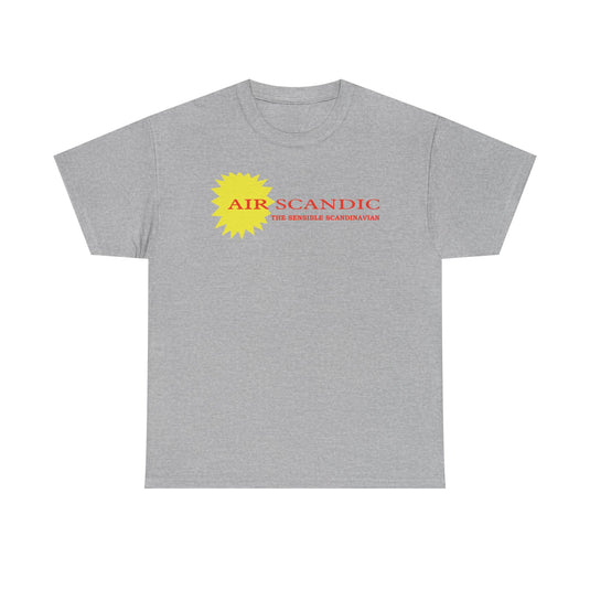 Air Scandic The Sensible Scandinavian Vintage Airline Logo Aviation T-shirt