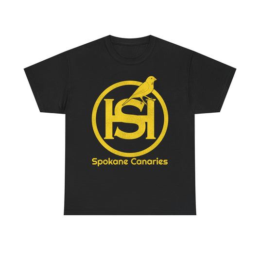 Spokane Canaries Hockey Team Nostalgic Logo T-shirt