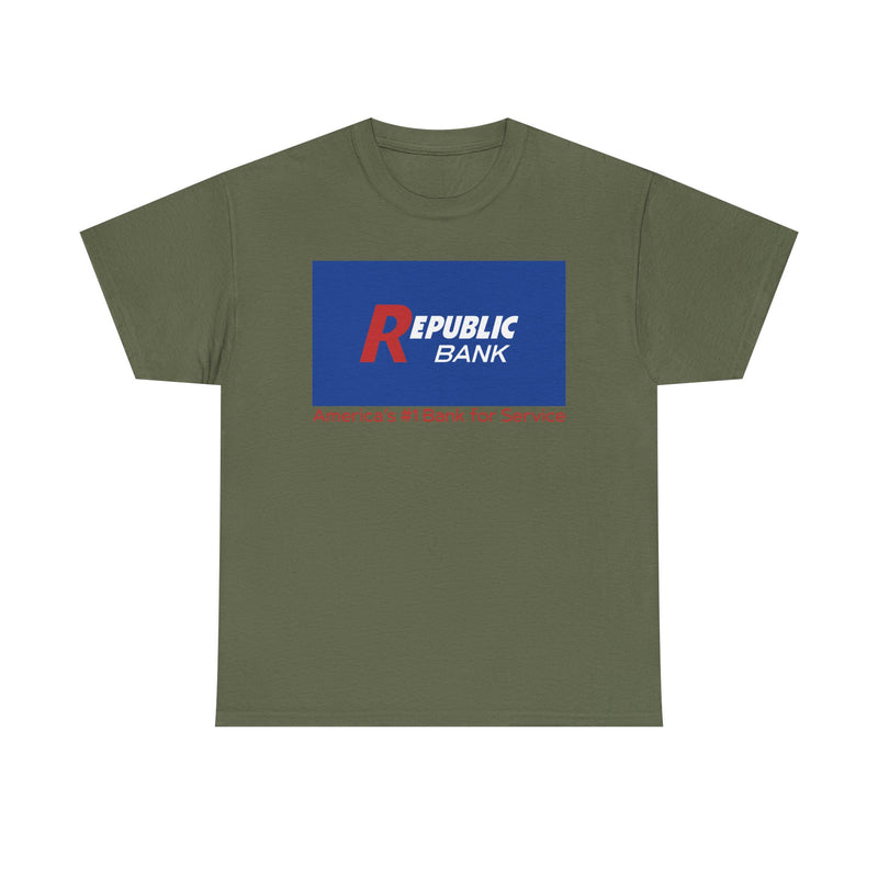 Load image into Gallery viewer, Republic Bank America&#39;s #1 Bank For Service T-Shirt Financial Logo

