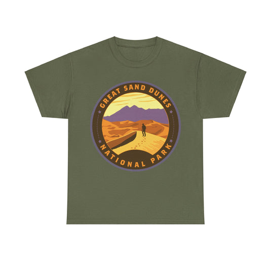 Great Sand Dunes National Park Colorado Round Logo T-shirt