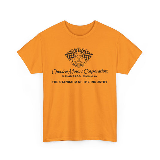 Vintage Checker Motors Kalamazoo Michigan Standard of Industry T-shirt