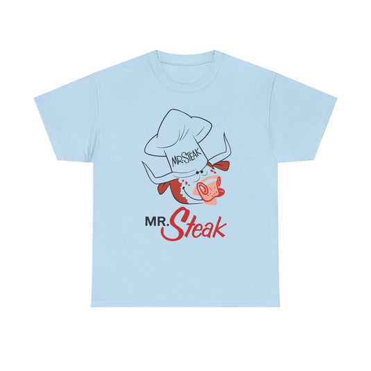 Mr. Steak T-Shirt - Steakhouse Restaurant Industry Defunct Logo Tee