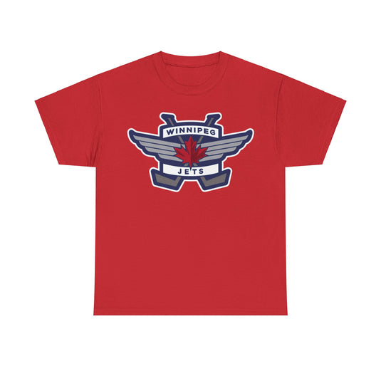 Winnipeg Jets Maple Leaf Logo Hockey Team T-shirt