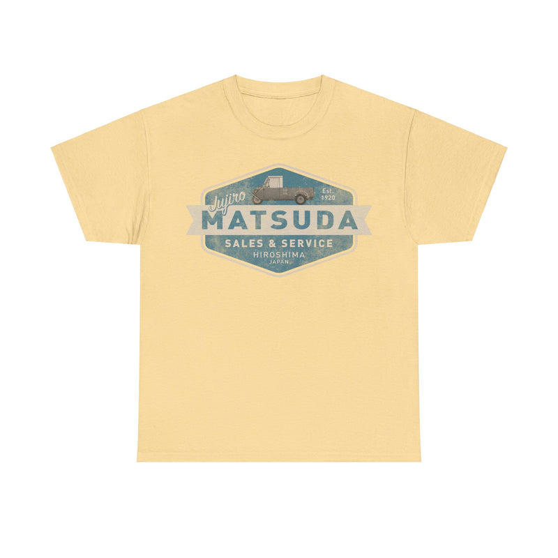 Load image into Gallery viewer, Jujiro Matsuda Est 1920 Mazda Hiroshima Japan Car T-shirt
