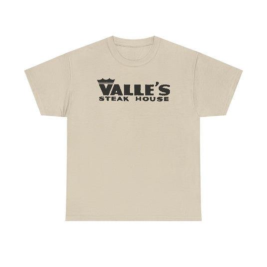 Valle's Steak House T-Shirt - Steakhouse Industry Defunct Logo Tee