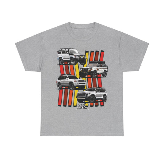 Toyota Land Cruiser Generations Retro TRD Racing Banner Car T-shirt