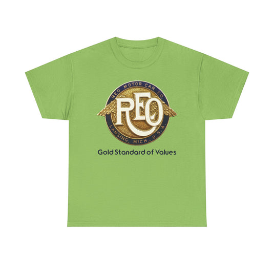 REO Motor Car Co Lansing Michigan Gold Standard Wings T-shirt