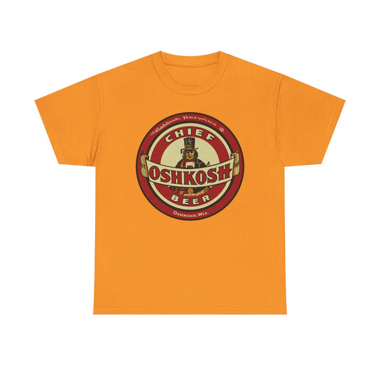 Oshkosh Beer Chief Logo Brewing Co Wisconsin T-Shirt