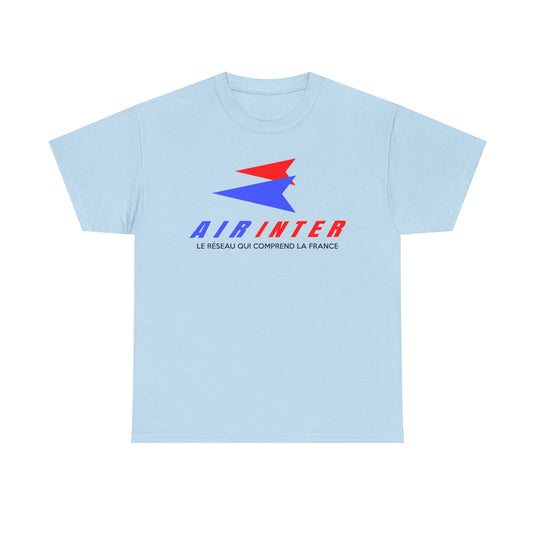 Air Inter Le Réseau Qui Comprend La France Airline Logo T-shirt