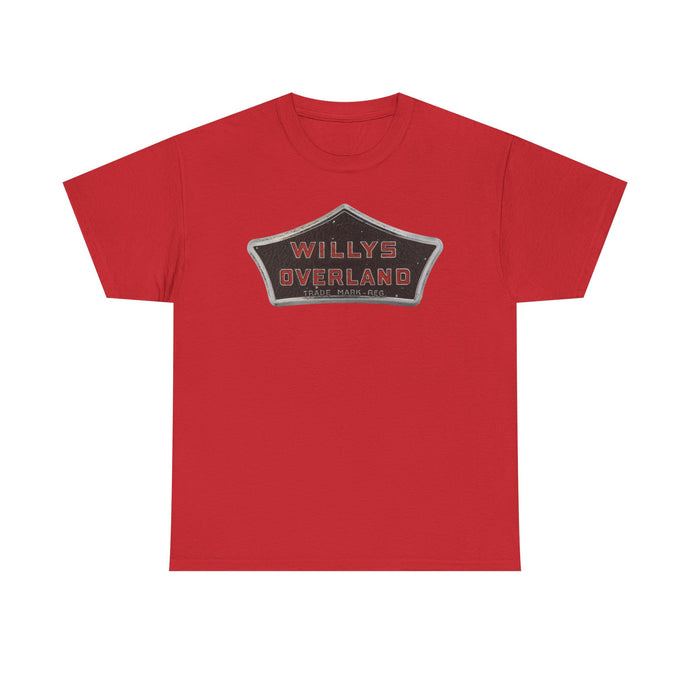 Willys Overland Trade Mark Reg Vintage Automobile Logo Collectible T-shirt