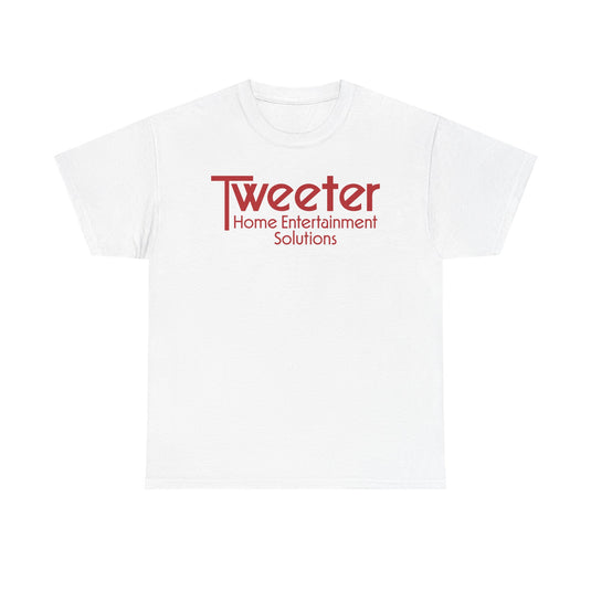 Tweeter Home Entertainment Solutions Red Logo Electronics Store T-shirt