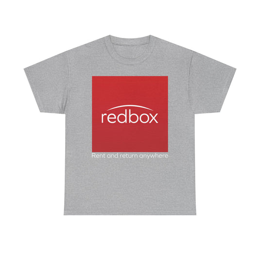 Redbox DVD Movie Rental Kiosk Red Square Logo Nostalgic T-shirt