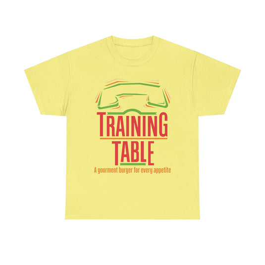Training Table Gourmet Burger Vintage Restaurant Logo Chain T-Shirt