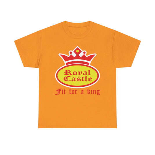 Royal Castle Fit For King Vintage Restaurant Logo Burger T-Shirt
