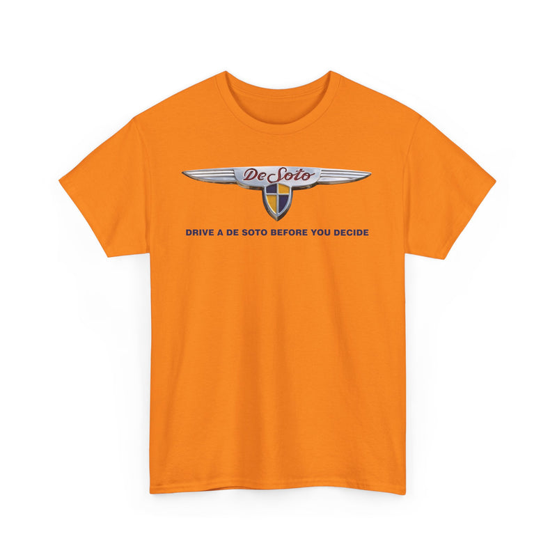 Load image into Gallery viewer, DeSoto Drive Before You Decide Chrome Wing Emblem T-shirt
