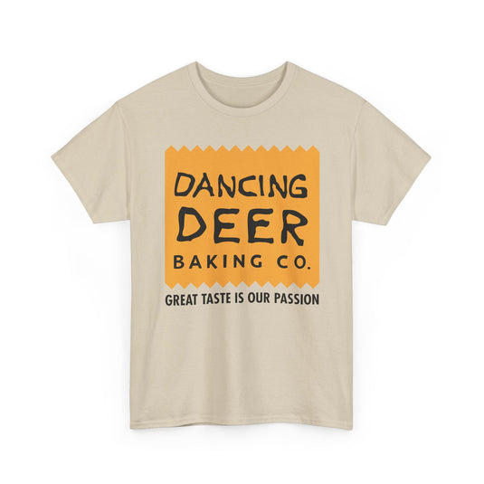 Dancing Deer Baking T-Shirt - Closed Bakery Company Logo Tee - Boston