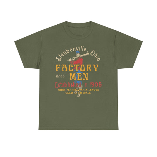 Steubenville Ohio Factory Men Nostalgic Retro Baseball Team T-shirt