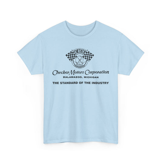 Vintage Checker Motors Kalamazoo Michigan Standard of Industry T-shirt