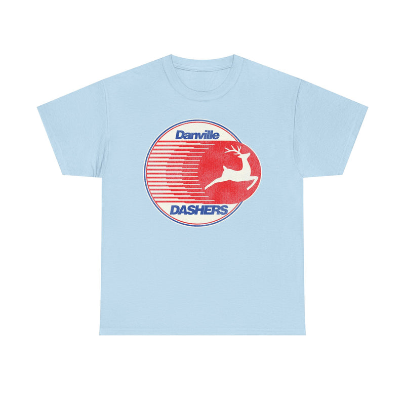 Load image into Gallery viewer, Danville Dashers Red Blue Logo Hockey Team T-shirt
